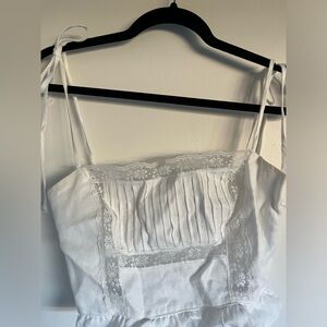 Reformation linen crop top